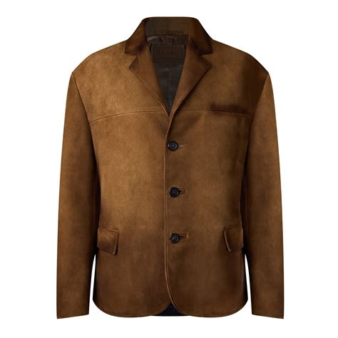 prada suede jacket men|Prada jacket outlet.